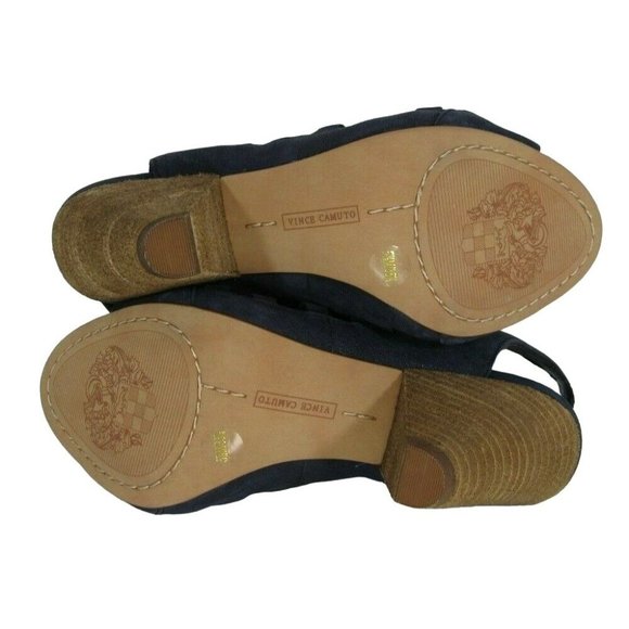 Vince Camuto Eliaz Lace Up Strappy Dress Sandal Cone heel Women's Size 5.5 Navy - Picture 6 of 8